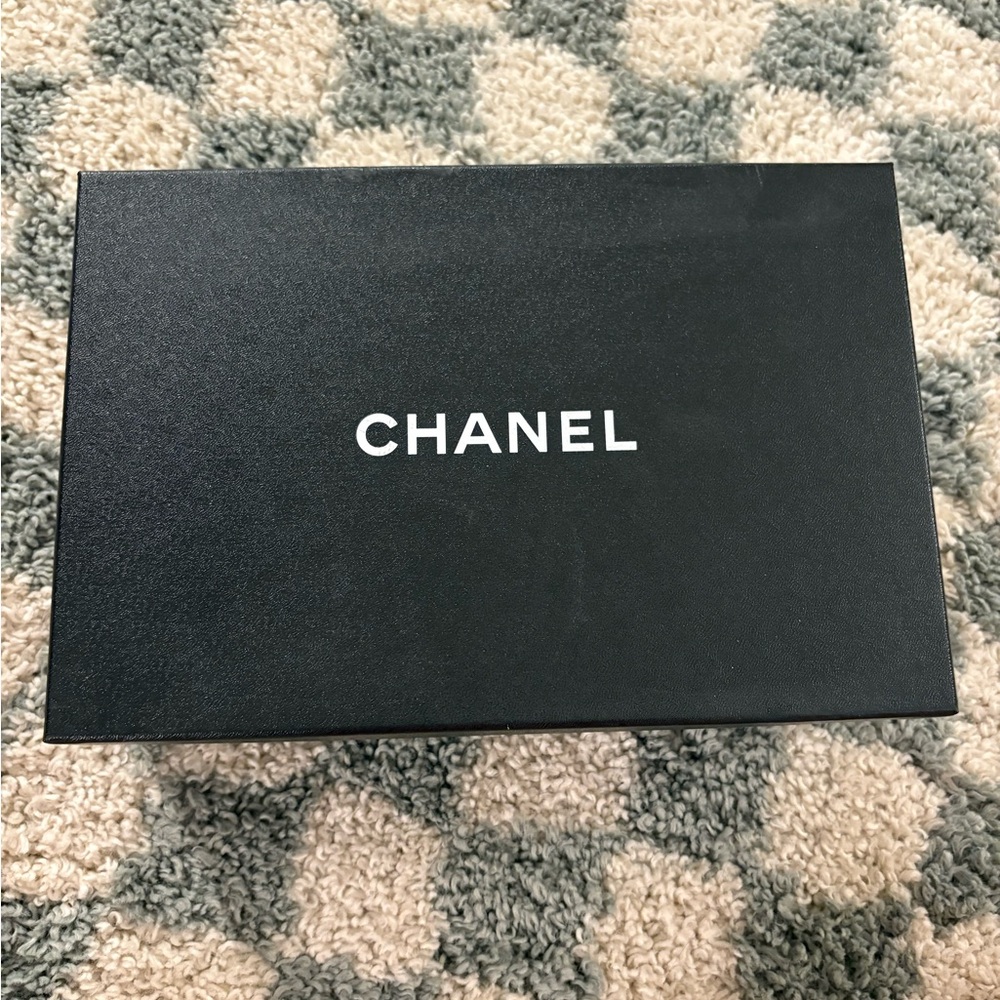 CHANEL Black Loafers with Silver Logo - Picture 2 of 5
